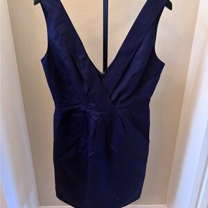 J. Crew Navy V Neck Bridesmaid/Wedding Guest Dress Size 4